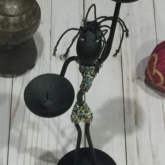 ✔️African Wrought Iron 🕯 Candlestick Holder - Picture 5 of 7